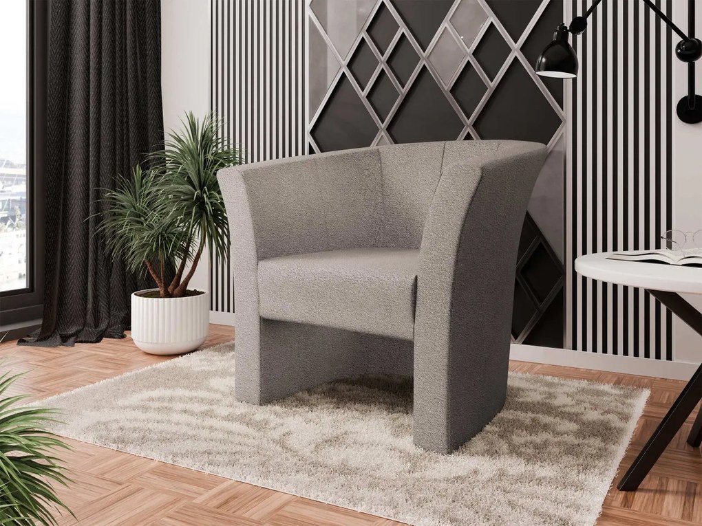 Klubové kreslo Karkor, Dostupné poťahy: ekokoža Soft 017 (biela)