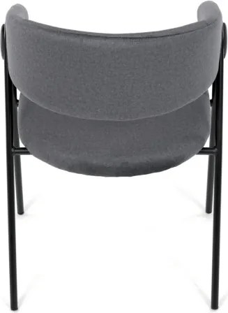 Jedálenská stolička zamatová, sivá DCL-X7130 GREY2