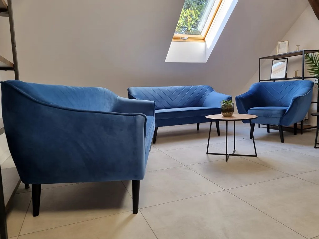 SEDACIA ZOSTAVA DARIO 3 + 2 + 1 Royal Velvet S 21 ŠEDÁ SKLADOM