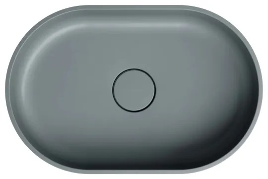 OMNIRES OVOUNAG - Umyvadlo OVO 55x36 cm dolomit matná popelavá šedá