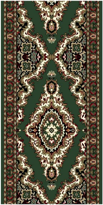 Alfa Carpets Behúň na mieru TEHERAN T-102 green - šíre 100 cm