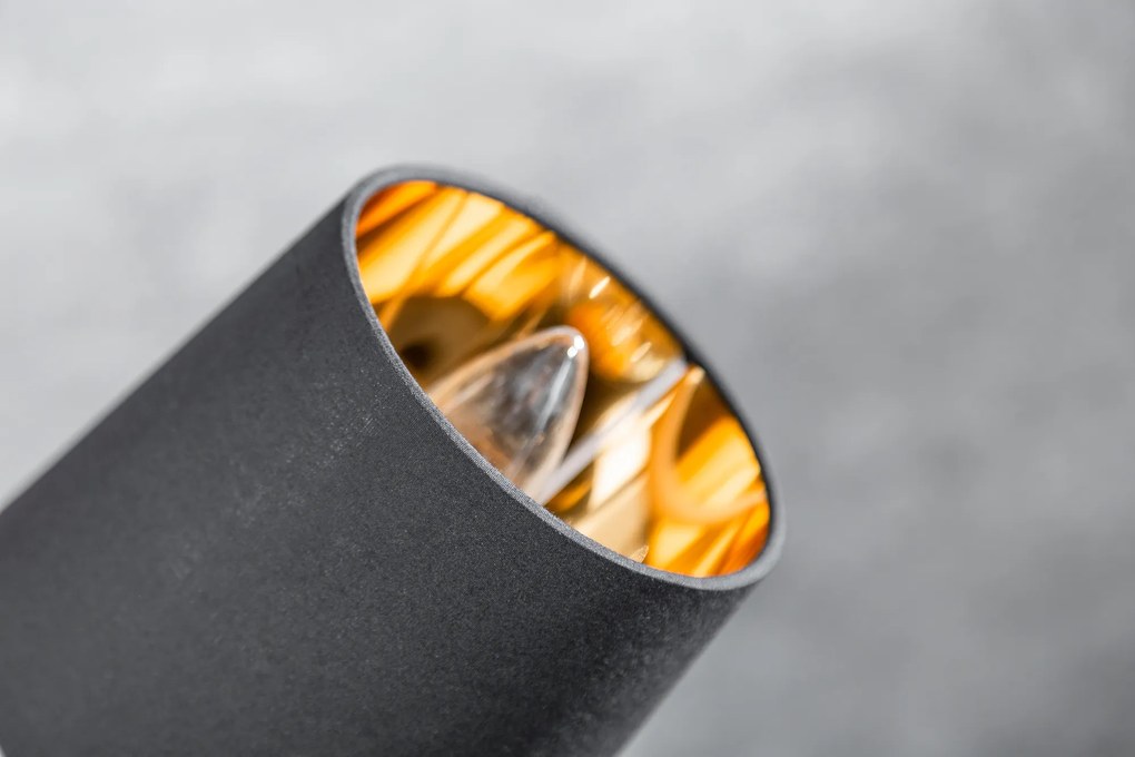 Stojacia lampa Levels 178cm čierne zlato