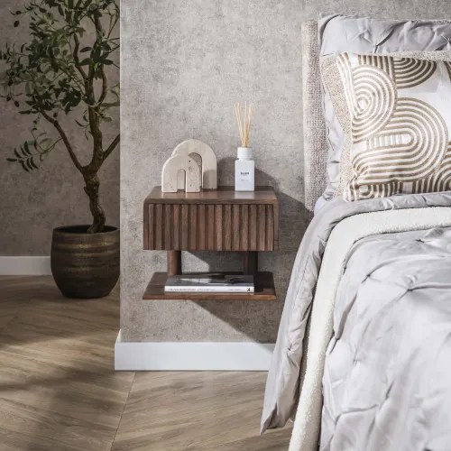 Nočný stolík 30-12 Carve Drevo Acacia - Komfort-nábytok