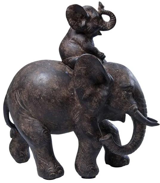 KARE DESIGN Sada 2 ks Dekoratívna figúrka Elefant Dumbo Uno 19 × 17,5 × 8,5 cm