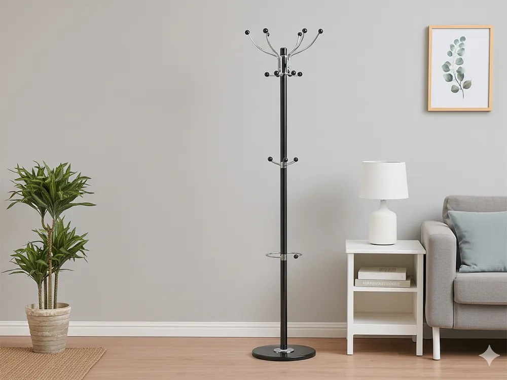 CH Stojanový vešiak Kazer - čierna