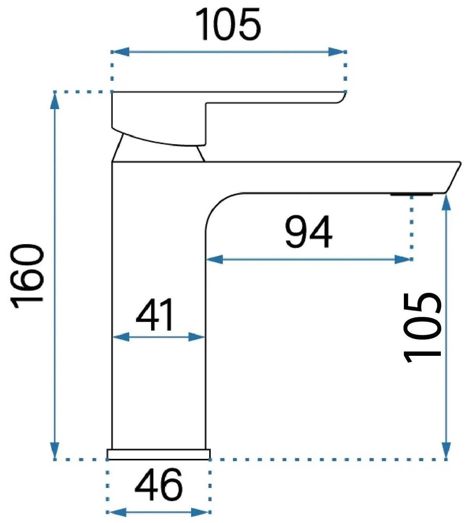 Rea Argus, umývadlová batéria h-160, medená matná, REA-B3005