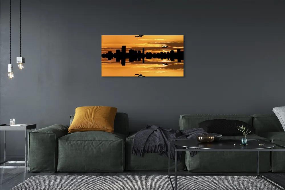 Obraz canvas Sun City lietadla 100x50 cm