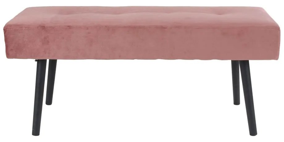 Ružová Zamatová lavica Skiby 35 × 100 × 44 cm HOUSE NORDIC