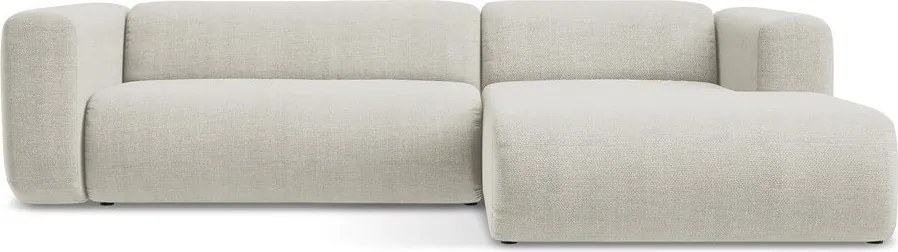 Béžová rohová pohovka (pravý roh/s leňoškou) Ekahi – Makamii