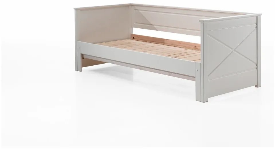 Biela detská vysúvacia posteľ Vipack Pino, 90/180 x 200 cm