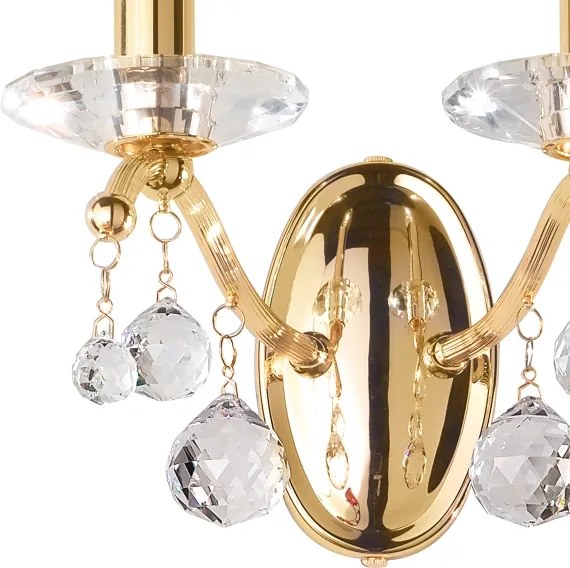 Kolarz 3234.62.3.KoT - Krištáľové nástenné svietidlo CARMEN 2xE14/60W/230V 24K zlato