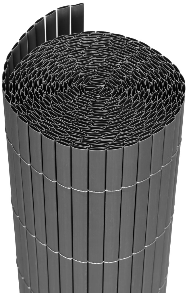 Obojstranná PVC rohož, 150x300 cm, na balkónový/terasový plot, farba antracitová, MultiGarden