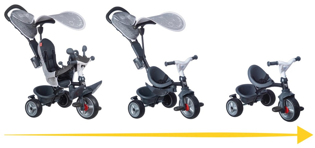 Smoby Trojkolka 3 v 1 Baby Driver Plus (100369901)