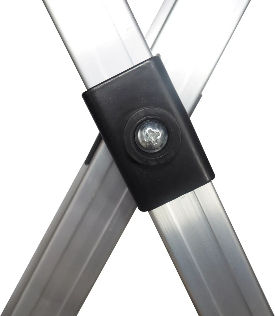 Rýchlorozkladací nožnicový stan 3x3m – hliníkový, Biela, 2 bočné plachty