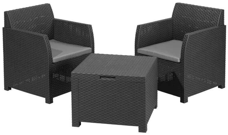 Livarno home Súprava nábytku na balkón, 3-dielna  (100373233)