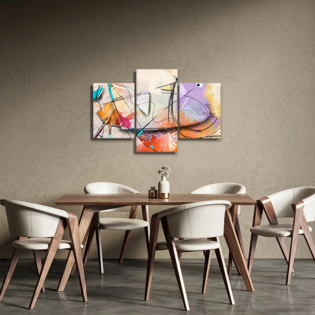 Obraz - Abstrakcia, vtáčik (90x60 cm)
