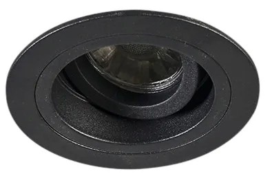 Sada 6 moderných zapustených bodových svetiel čierna 9,2 cm otočné a naklápacie - Chuck