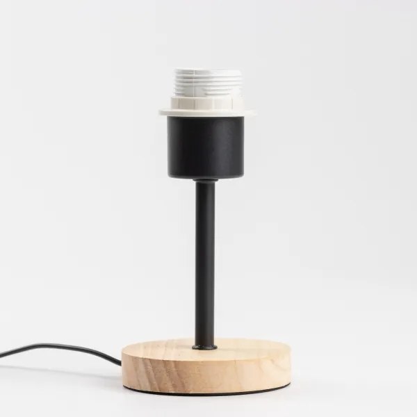 BRILAGI - Stolná lampa BOBO WOOD 1xE27/25W/230V dub/čierna/ružová