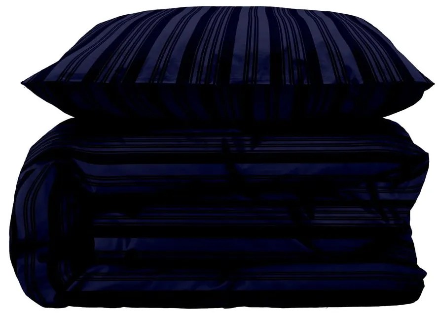 Tmavomodré damaškové obliečky na jednolôžko/predĺžené 140x220 cm Noble – Södahl