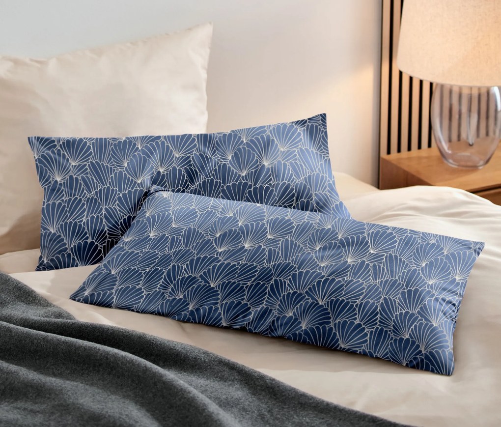 Obliečky na vankúše z mikrovlákna, modré, 2 ks, cca 80 x 40 cm