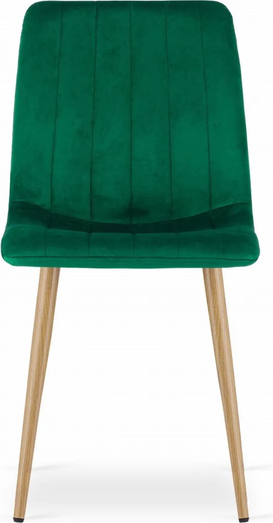 AKCIA Zelená zamatová stolička LAVA II. akosť
