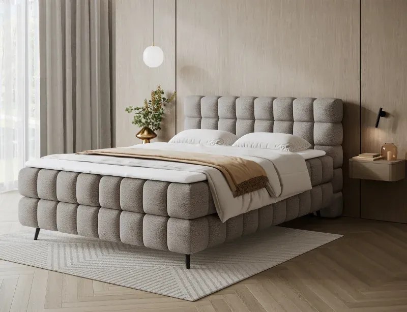 Kontinentálna posteľ Sabrina 160x200, kapučíno (royal 20)