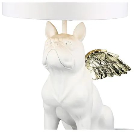 Dekor svietidlo white & gold BULLDOG
