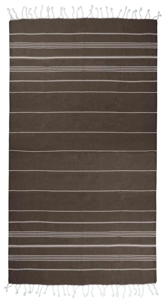 The One Towelling Plážová osuška Hamam Sultan - Čierna / biela | 100 x 180 cm