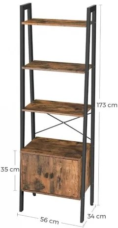 Policový regál so skrinkou VASAGLE LLS47BX