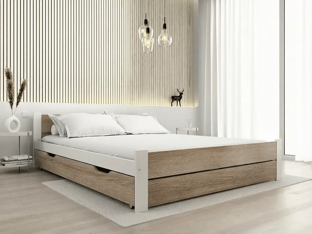 Úložný box pod posteľ 200 cm, dub sonoma