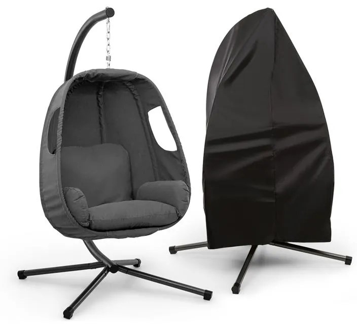 Blumfeldt Bella Donna, závesné kreslo, ochranný kryt, vankúš na sedenie, 180 g polyester, tmavosivé