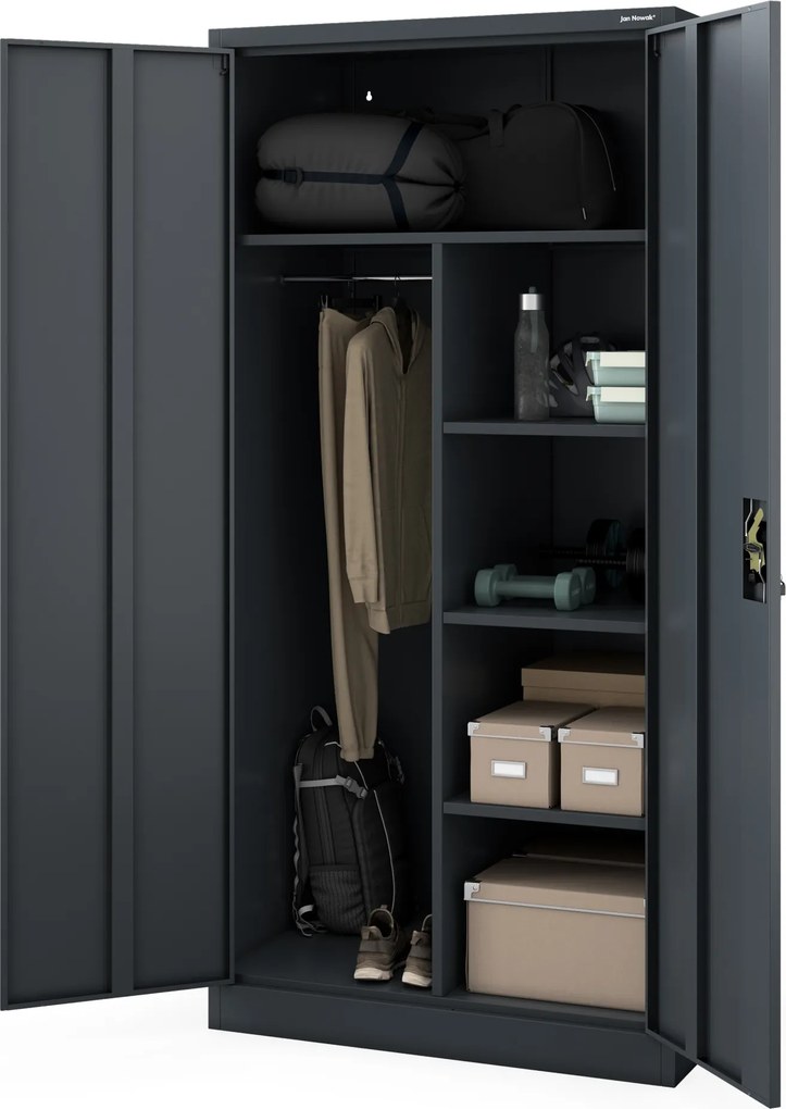 Hospodárska skriňa uzamykateľná antracitová DAWID D600 900 x 1850 x 600 mm