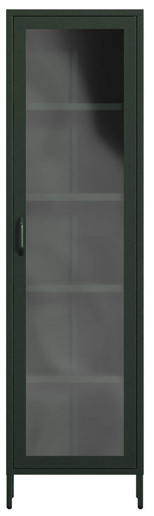 Vitrína LUIGI, 500 x 1800 x 350 mm, Modern: fľaškovo zelená