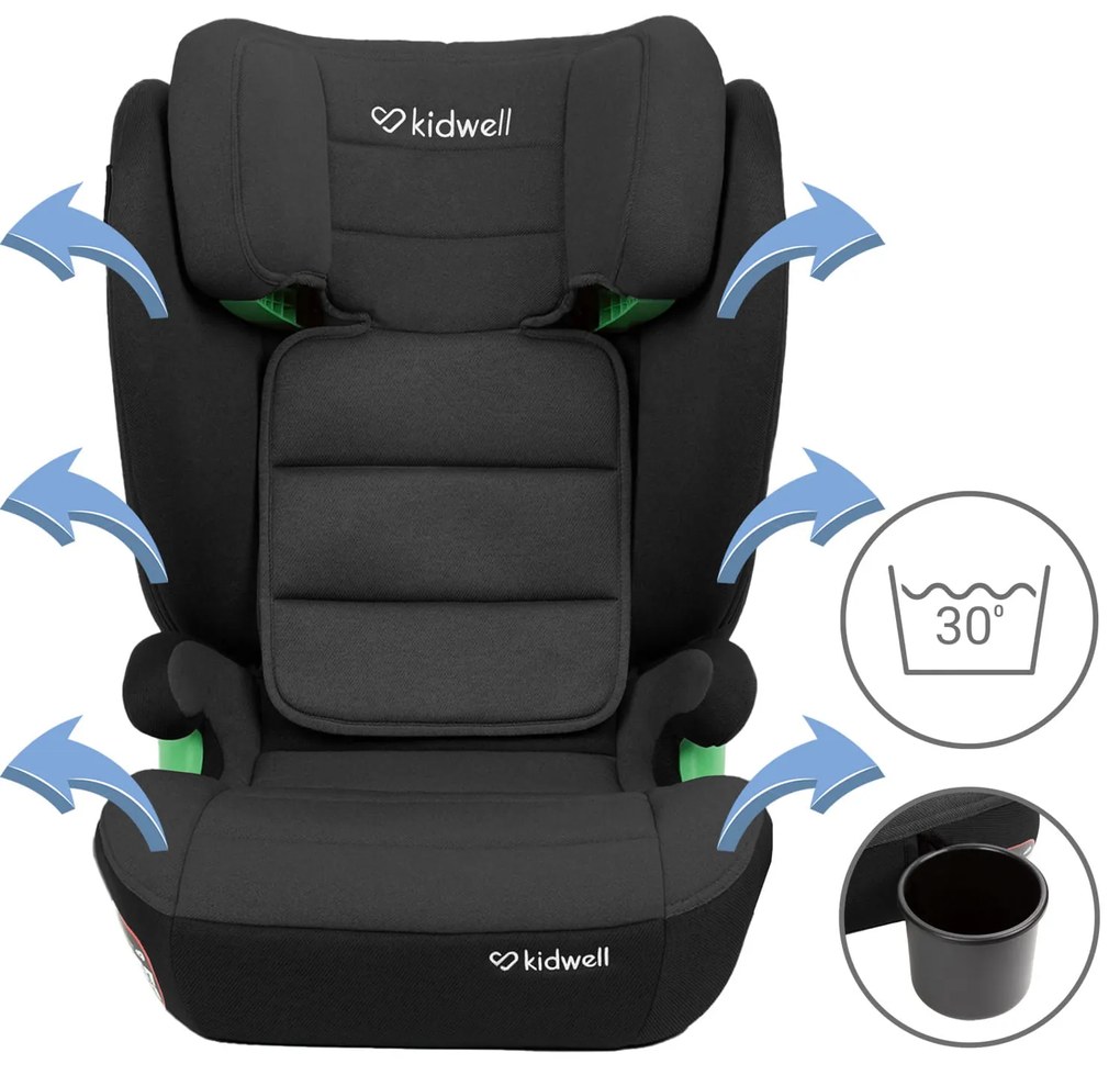 Detská autosedačka Kidwell WESTON Grey/Black