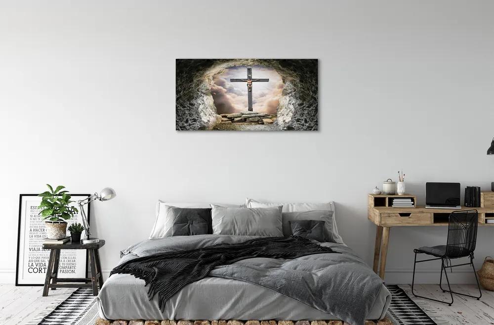 Obraz na plátne Cave ľahký cross Jesus 140x70 cm