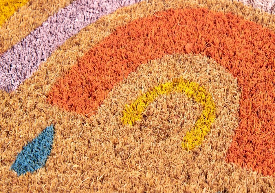 Rohožka Dúha 106199 - na von aj na doma, 40x70, hnedá, chodba / predsieň, Hanse Home