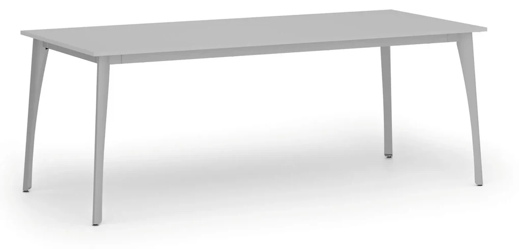 Rokovací stôl PRIMO OMEGA, 2000 x 900 mm, sivá podnož, sivá