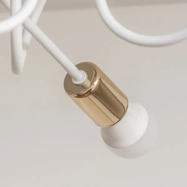 Prisadený luster OXFORD 3xE27/15W/230V zlatá/biela