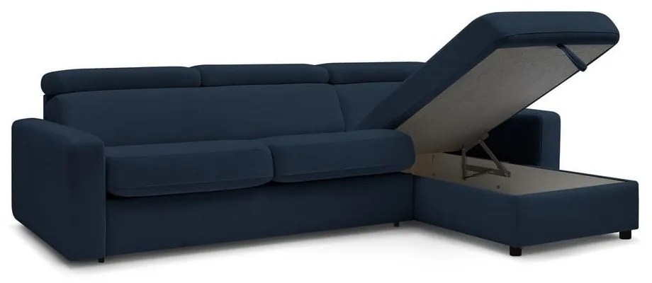 Tmavomodrá rozkladacia rohová pohovka (variabilná) Monaco – Bobochic Paris