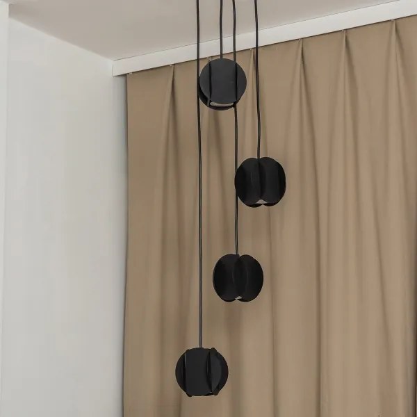 Luster na lanku GAMBIT 4xGU10/10W/230V čierny