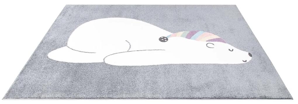 Dekorstudio ANIME detský sivý koberec - medveď 921 Rozmer koberca: 190x280cm