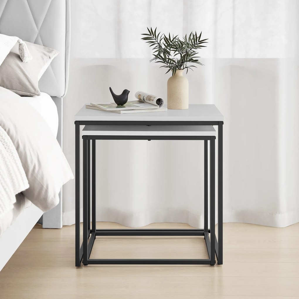 Sada 2 ks konferenčných stolíkov QUADRO, biele