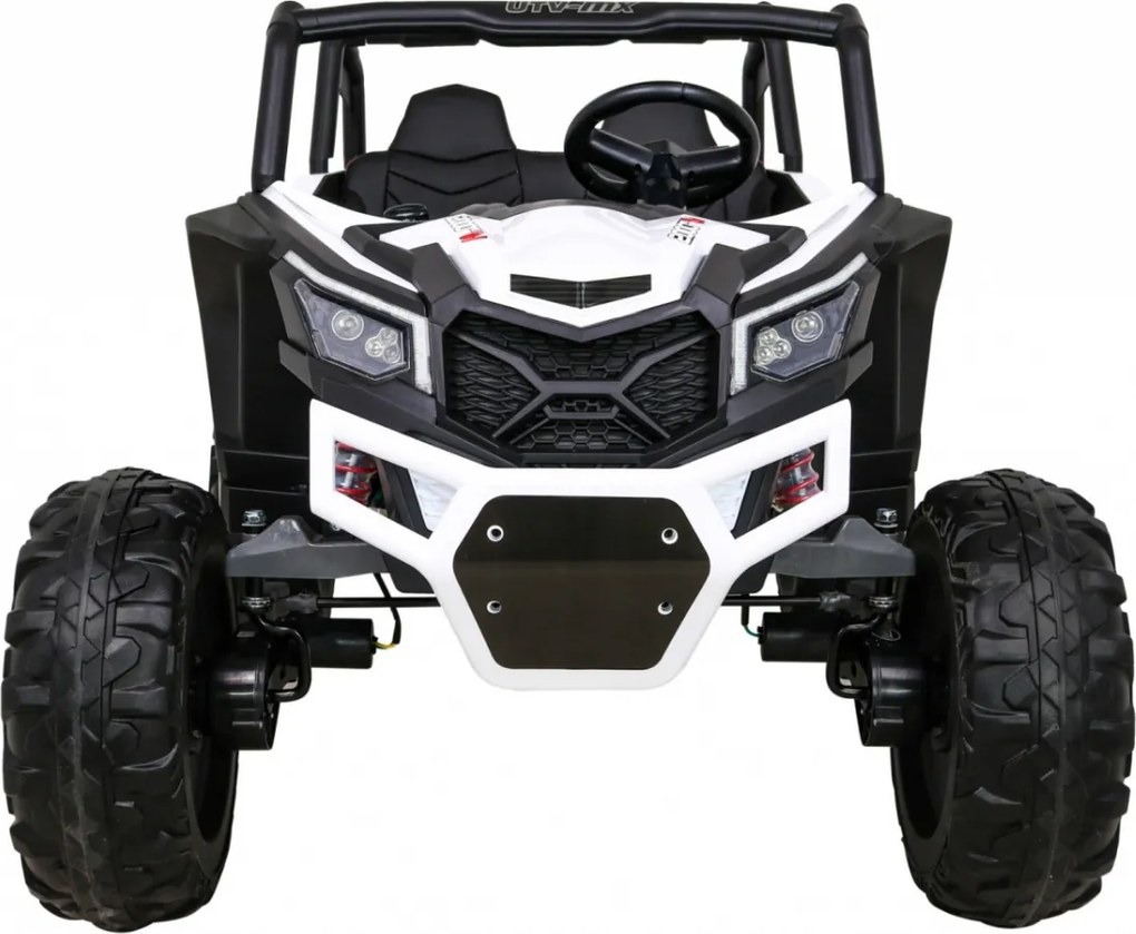Ramiz UTV-MX batériová bugina pre deti Biela + pohon 4x4 + diaľkové ovládanie + LED audio + úložný priestor + EVA + pomalý štart