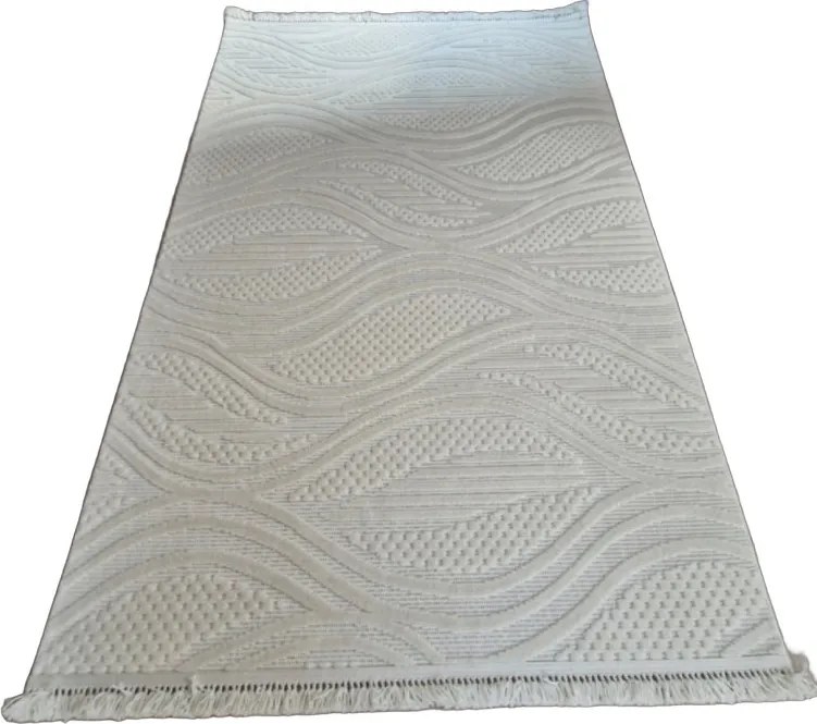 HU Krémovo, béžový moderný koberec TWIST CREAM 31204A Rozmer: 160x230 cm