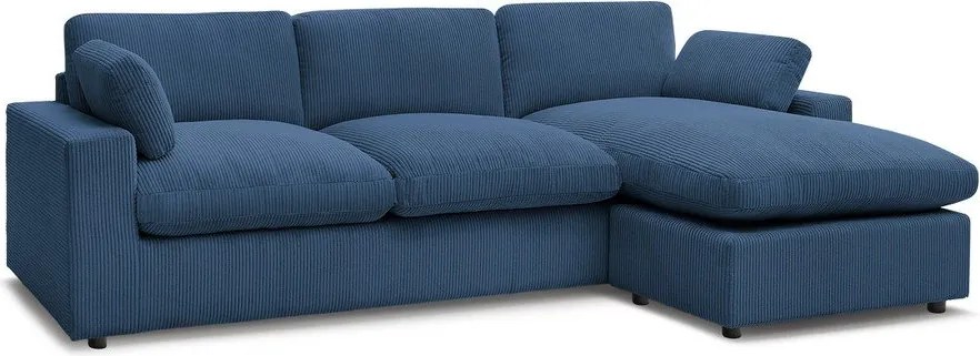 Modrá menčestrová rohová pohovka Belair – Bobochic Paris