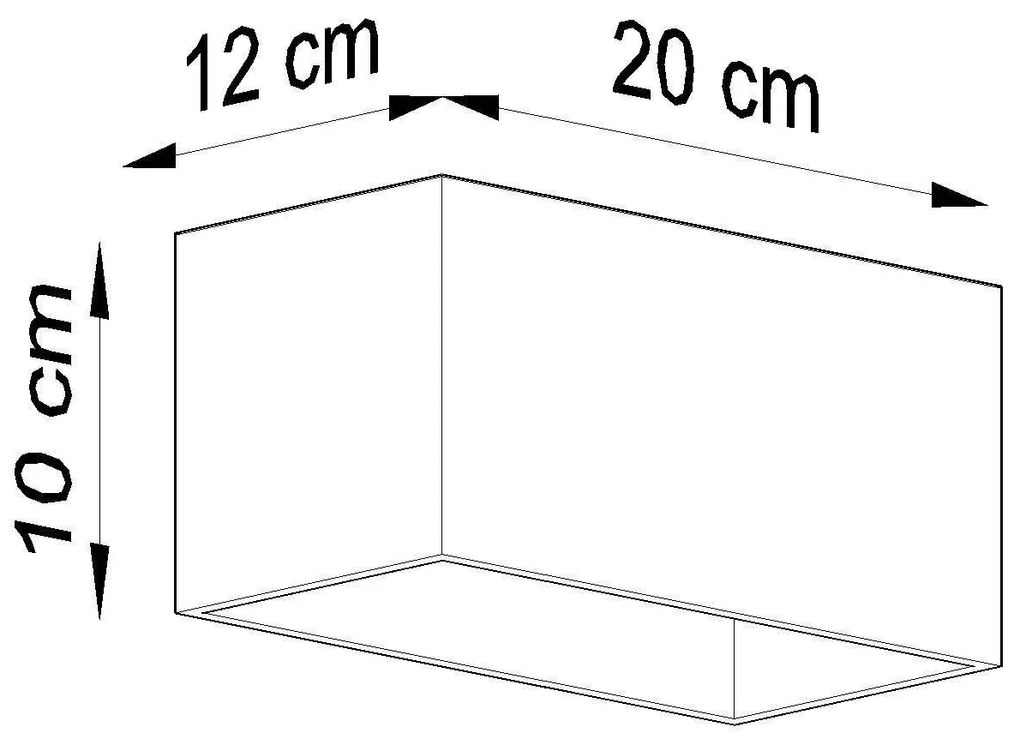 Nástenné svietidlo QUAD MAXI sivé