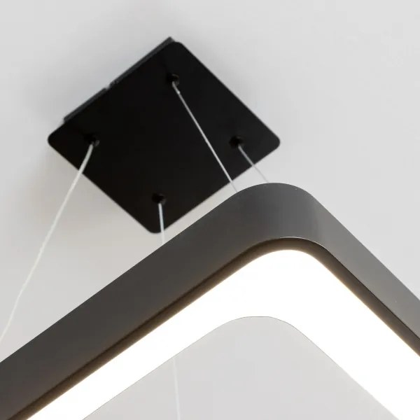 Brilagi - Závesný stmievateľný LED luster na lanku FALCON II LED/80W/230V 40x40 cm čierna + diaľkové ovládanie