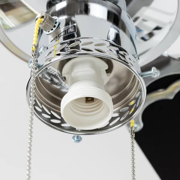 ZEVENTI - Stropný ventilátor NAVAGIO 1xE27/60W/230V čierna/biela