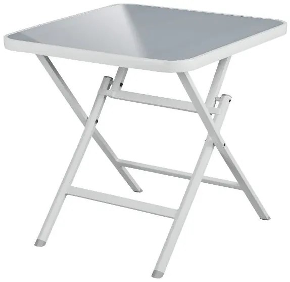 Livarno home Hliníkový skladací stôl Houston, biely (100386251)