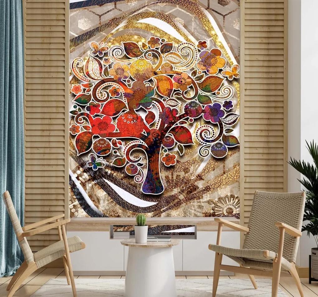 Fototapeta, Barevný strom života Klimt - 200x280 cm